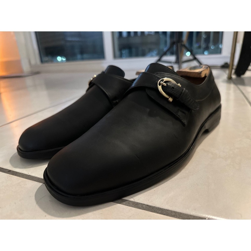 Salvatore Ferragamo Black Leather Bit Loafers